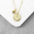 Personalised Dual Hearts Polished Heart & Disc Necklace PER4304-GLD