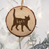 Personalised Engraved Cat Silhouette Christmas Tree Decoration PER2433-CAU