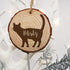Personalised Engraved Cat Silhouette Christmas Tree Decoration PER2433-PRO