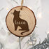 Personalised Engraved Cat Silhouette Christmas Tree Decoration PER2433-PUR