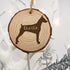 Personalised Engraved Dog Silhouette Christmas Tree Decoration PER2432-DOB