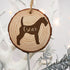 Personalised Engraved Dog Silhouette Christmas Tree Decoration PER2432-TER
