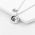 Personalised Fairy Matte Heart & Disc Necklace PER4305-SIL