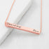 Personalised Forever and Always Horizontal Bar Necklace PER4308-RGL