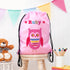 Personalised Girl's Classic Pink Waterproof Swim Bag TM235