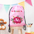 Personalised Girl's Classic Pink Waterproof Swim Bag TM237