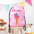 Personalised Girl's Classic Pink Waterproof Swim Bag TM240