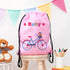 Personalised Girl's Classic Pink Waterproof Swim Bag TM242