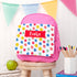 Personalised Girl's Patterned Pink Rucksack TM381