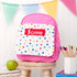 Personalised Girl's Patterned Pink Rucksack TM383