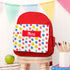Personalised Girl's Patterned Red Rucksack TM377