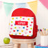 Personalised Girl's Patterned Red Rucksack TM378