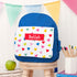 Personalised Girl's Patterned Royal Blue Rucksack TM386