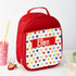 Personalised Girl's Red Patterned Lunch Bag TM305