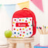 Personalised Girl's Red Patterned Lunch Bag TM307