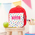 Personalised Girl's Red Patterned Lunch Bag TM308