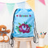 Personalised Girl's Sky Blue Waterproof Swim Bag TM267