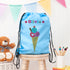 Personalised Girl's Sky Blue Waterproof Swim Bag TM270