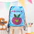 Personalised Girl's Sky Blue Waterproof Swim Bag TM274