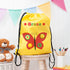 Personalised Girl's Yellow Waterproof Swim Bag TM249