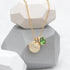 Personalised Gold Birthstone Crystal and Disc Necklace PER4224-AUG