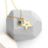 Personalised Gold Star with Birthstone Crystal Necklace PER4414