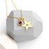 Personalised Gold Star with Birthstone Crystal Necklace PER4416