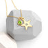 Personalised Gold Star with Birthstone Crystal Necklace PER4417