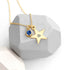 Personalised Gold Star with Birthstone Crystal Necklace PER4418