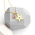 Personalised Gold Star with Birthstone Crystal Necklace PER4419