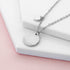 Personalised Heart and Disc Family Necklace PER3754-SIL