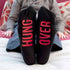 Personalised Jet Black & Crimson Socks PER2499-LAD