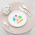 Personalised Kids Colourful Shapes Plastic Dining Set