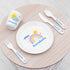 Personalised Kids Pastel Sky Plastic Dining Set