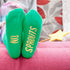 Personalised Kids Sprout Green and Canary Yellow Christmas Day Socks PER2515-LRG