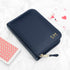 Personalised Leather Double Playing Card Case PER3988-NAV