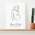 Personalised Line Art Mum to Be Print WPR208