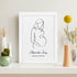Personalised Line Art Mum to Be Print WPR212