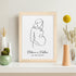 Personalised Line Art Mum to Be Print WPR213