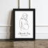 Personalised Line Art Mum to Be Print WPR214