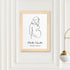 Personalised Line Art Mum to Be Print WPR216