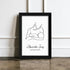 Personalised Line Art New Mum and Baby Feeding Print WPR226