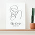 Personalised Line Art New Mum and Babys Love Print WPR232