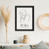 Personalised Line Art New Mum and Babys Love Print WPR235
