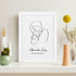 Personalised Line Art New Mum and Babys Love Print WPR236