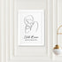 Personalised Line Art New Mum and Babys Love Print WPR239