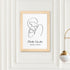 Personalised Line Art New Mum and Babys Love Print WPR240