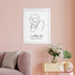 Personalised Line Art New Mum and Babys Love Print WPR242