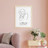 Personalised Line Art New Mum and Babys Love Print WPR243