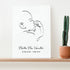 Personalised Line Art Relaxed Baby Print WPR256